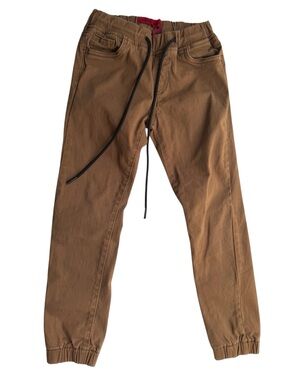 Wanted Brown Drawstring Cargo Joggers